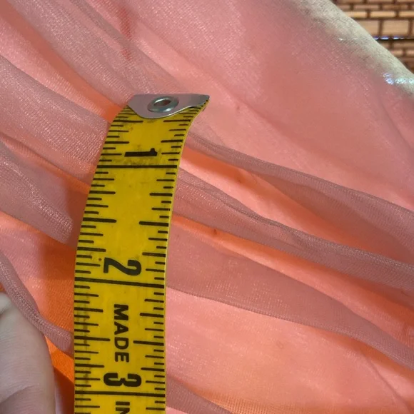 Late 1950s vintage pink chiffon floor length gown - Picture 6 of 8